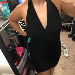 Sexy Cotton Halter Cocktail Dress